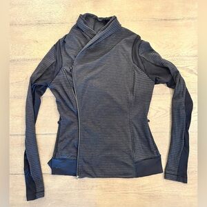 lululemon athletica Black and Gray crossover full-zip jacket